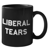 Find Funny Gift Ideas Liberal Tears Mug front view for a witty desk accessory