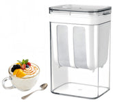 FindXeink Yogurt Strainer 1100ml in use for creamy Greek yogurt.