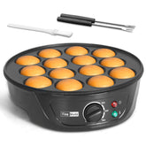 FineMade non-stick mini pancakes maker, top view, easy release for quick breakfast prep.