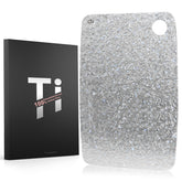FineYorker titanium cutting board top view, lightweight outdoor prep.