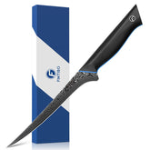 FINTISO 7-inch fillet knife blade close-up for precise filleting.