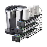 FlagShip K Cup Holder three-tier pod storage neatly organizes Keurig flavors