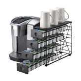 FlagShip K Cup Holder front view showing four-tier drawer system saves counter space