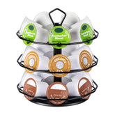 FlagShip K cup carousel three-tier setup keeps pods neatly organized