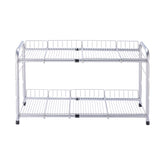 FlagShip expandable under-sink organizer extended to 25 inches for wider storage reach