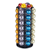 FlagShip Vertuo Pod Holder Stand shows 360-degree rotation for easy pod access.