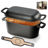Flavorix Oval Dutch Oven for bread baking delivers even heat and bakery-style crust