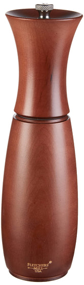 Fletchers' Mill Border Grill pepper mill in walnut finish, 8-inch for precise seasoning