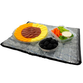 FlexiFreeze Party Mat Chiller top view keeps foods organized and fresh