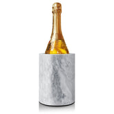 Flexzion marble wine chiller bottle keeps beverages cool with elegant style