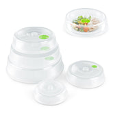 Flexzion microwave plate cover 4.5-inch with adjustable steam vent for even heating