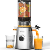 Floisdace cold press juicer with large feed chute saves prep time by fitting whole fruits