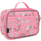 FlowFly kids lunch bag insulated blue camouflage exterior keeps meals fresh at school