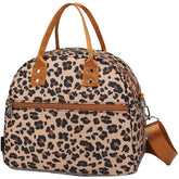 FlowFly Leopard lunch bag front pocket for quick-access items like keys or phone