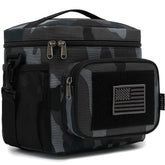 FlowFly insulated lunch bag with front MOLLE webbing for versatile gear on the go.