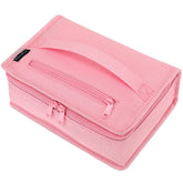 FlowFly pink insulated lunch box front view shows compact, portable meal solution.