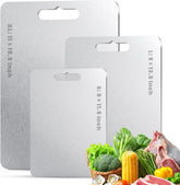 Flurose titanium cutting board set: large board, top view, durable surface for meal prep