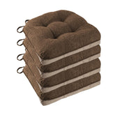 FlyGulls non-slip chair cushions on dining chairs prevent slipping during meals.