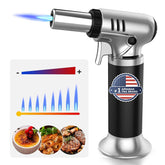 Flying APSARAS creme brulee torch front view showing compact design and precision tip