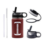FMYWZS football water bottle with cap and straw for on-the-go hydration during sports
