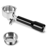 Fogkay 54mm portafilter for Bambino with double spouts offers a secure fit for cafe-style shots.