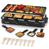 FOHERE Raclette grill base, durable stainless steel for reliable indoor cooking