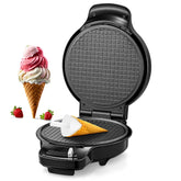FOHERE waffle cone maker front view for quick, even baking.