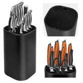 Fohil universal knife block empty showing spacious blade storage.
