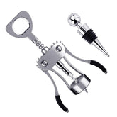 Foho wing corkscrew with stopper: ergonomic grip for smooth cork extraction