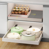 Fokyfok pull-out cabinet organizer with extendable rails for easier access in deep cabinets
