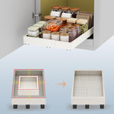Fokyfok pullout cabinet organizer front view for easy access in deep cabinets.
