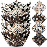 FoldTier Western Aztecs brown pattern bowl cozy protects hands from hot bowls