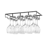 FOMANSH under-cabinet wine glass rack installation showing simple mounting and space saving