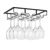 FOMANSH under-cabinet wine glass rack keeps stemware neatly organized for easy access.