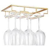 FOMANSH under-cabinet wine glass rack keeps tall stemware organized and accessible.
