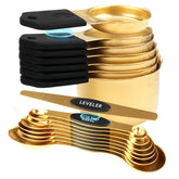 FONYA 16-piece gold measuring set with magnetic cups and spoons for space-saving organization