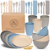 FOODLE Wheat Straw Dinnerware plate, durable and lightweight for daily meals.