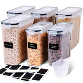 FOOYOO 4L airtight cereal container keeps pantry cereals fresh.