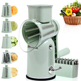 Fooyoubei rotary cheese grater with handle showing ergonomic grip for easy shredding