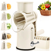 Fooyoubei rotary cheese grater with handle for smooth cheese and vegetable prep