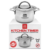 FORJARS mechanical kitchen timer front view with 60-minute dial for precise cooking.