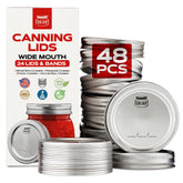 FORJARS wide-mouth lids and rings pack shown for meal prep storage