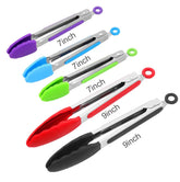ForTomorrow 9-inch kitchen tongs with silicone tips for safe flipping