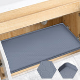 ForWOS under-sink mat 31x22 grey protects cabinets from leaks and spills.