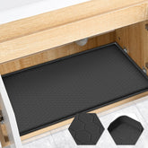 FORWOS under-sink mat 34x22 protecting cabinet from leaks and spills.