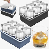 FOSOE two-pack large square ice cube tray for whiskey cubes.