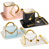 Fovima handbag coffee mug in blue, ideal for daily coffee rituals.