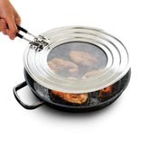 FOXEL dishwasher-safe splatter screen guard shields stove from grease during frying
