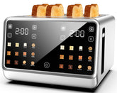 Foyoconven smart toaster with 4-slice wide slot toasts thick bread evenly