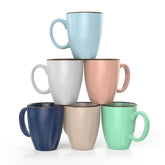 Francois et Mimi 6-pack 12oz mugs for daily coffee rituals.